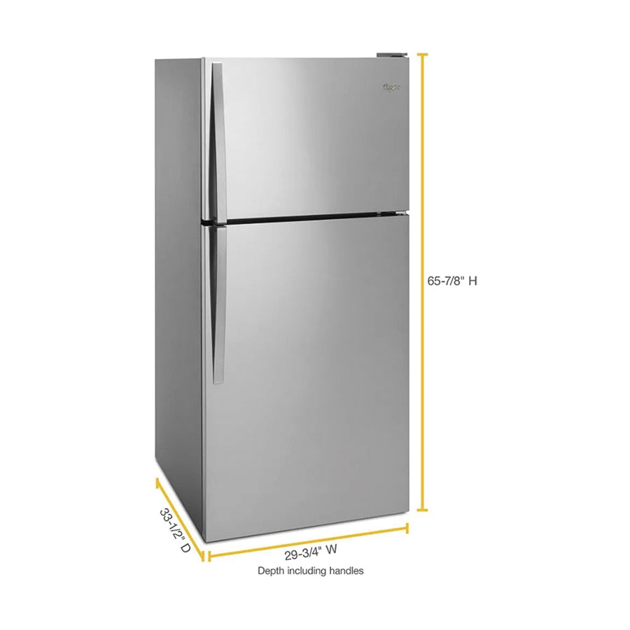 Whirlpool 30-Inch Wide Top Freezer Refrigerator - 18 cu. ft. (Model WRT318FZDM) - Image 3