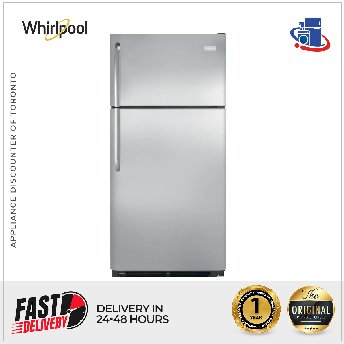 Frigidaire 18 cu. ft. Top Freezer Refrigerator with Flexible Storage Options (Model FFHT1831QS)