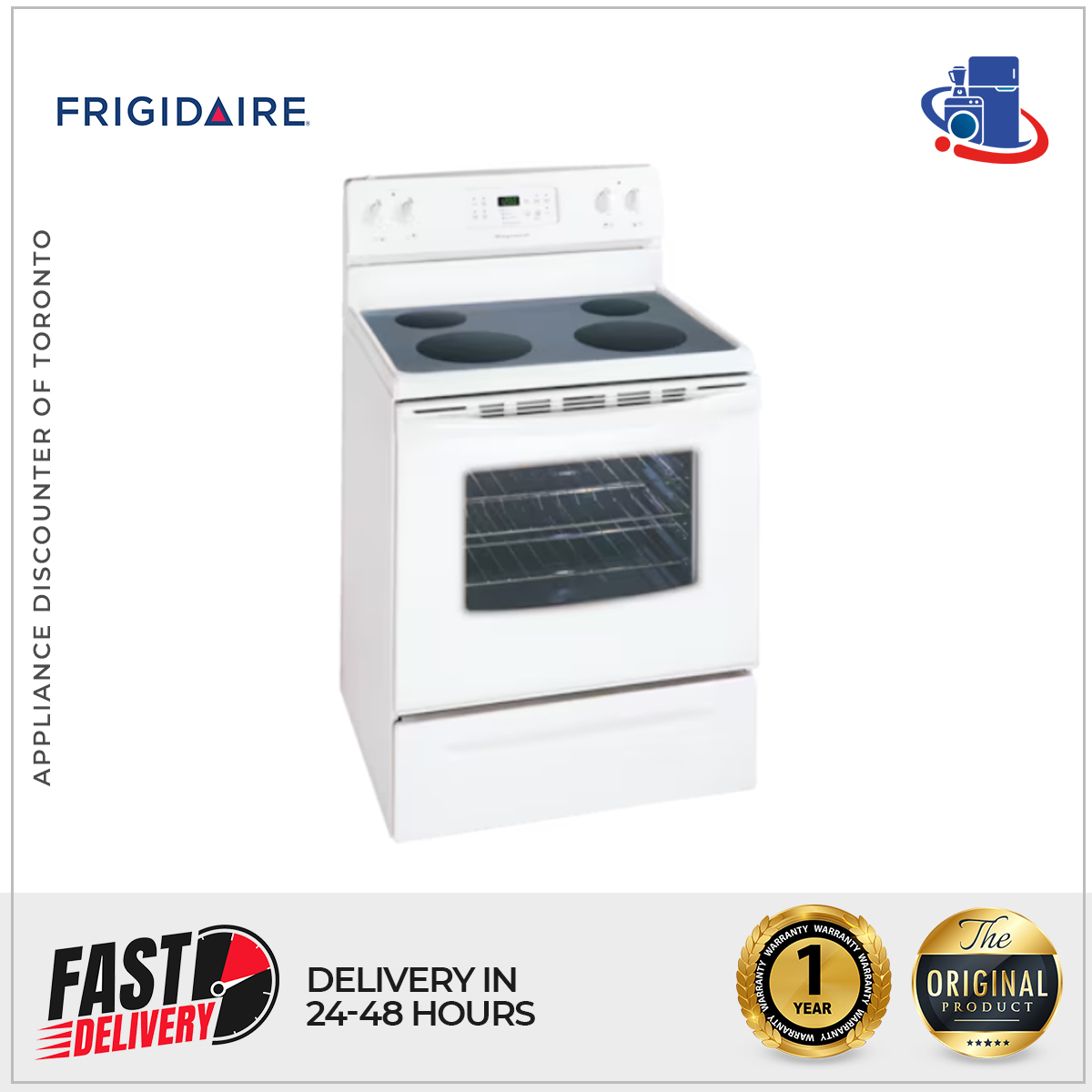 Frigidaire 30-Inch Freestanding Electric Range with Smooth Cooktop and Self-Cleaning Oven (Model FEF366DS)