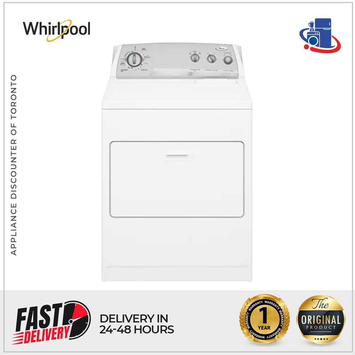 Whirlpool 7.0 cu. ft. Electric Dryer with AccuDry™ Sensor Technology (Model WED5700SW)
